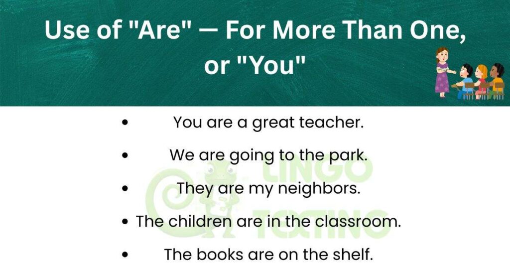 Use of "Are" — For More Than One, or "You"