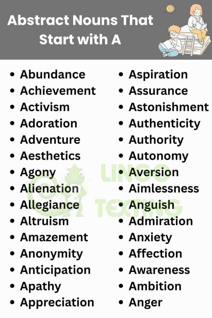 Abstract Nouns That Start with A