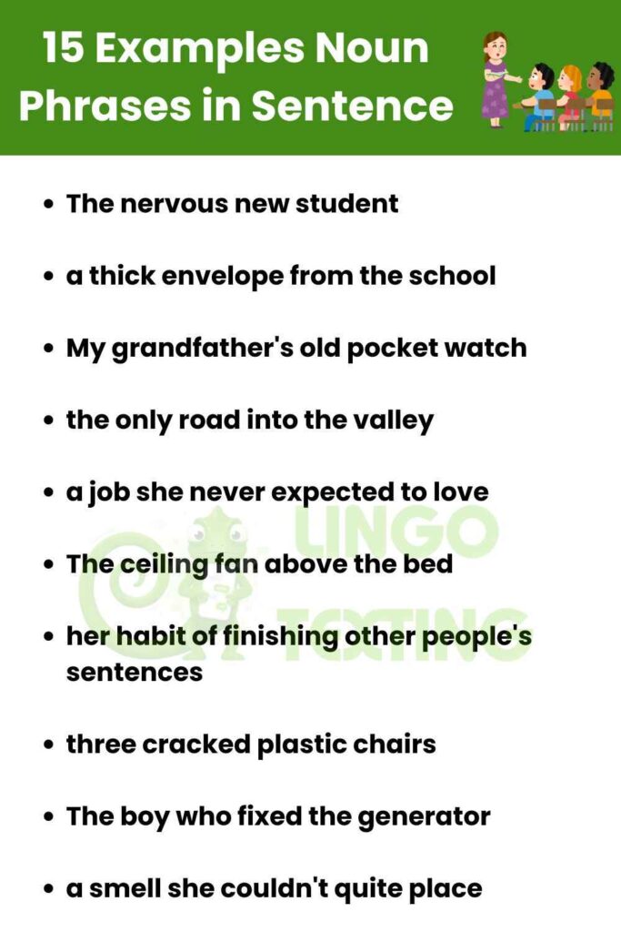 15 Examples Noun Phrases in Sentence