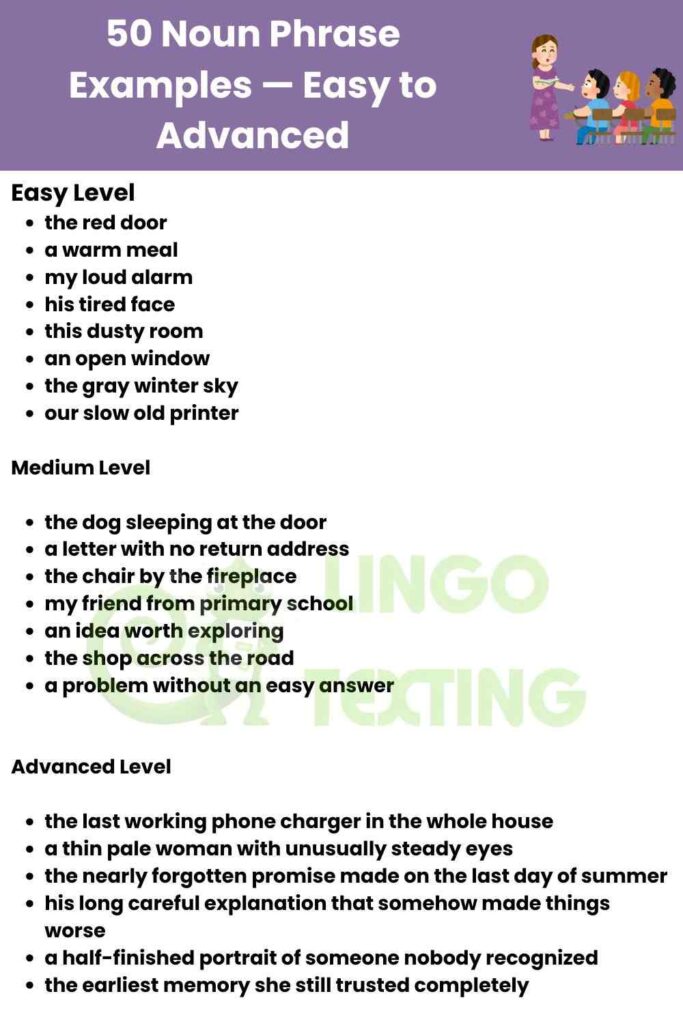 50 Noun Phrase Examples — Easy to Advanced