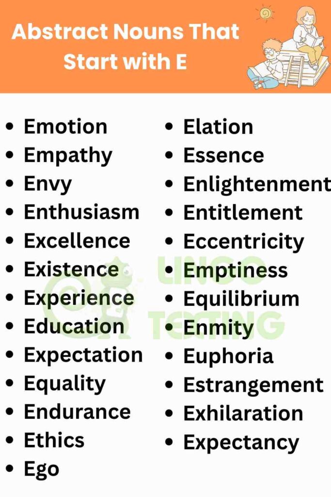 Abstract Nouns That Start with E