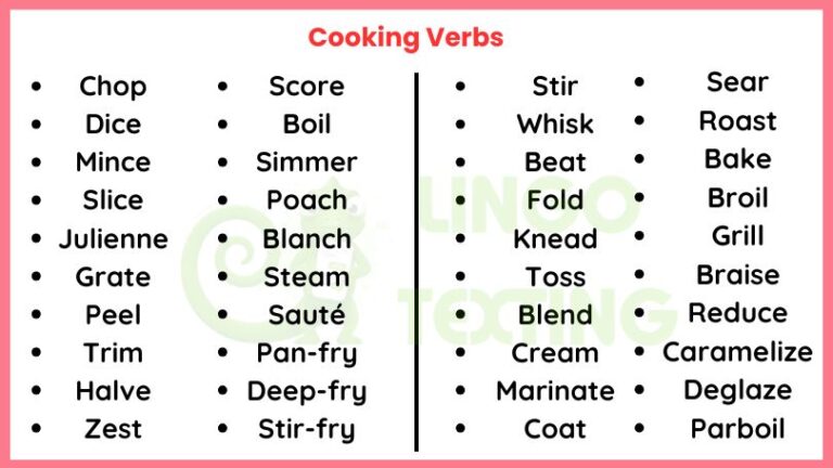 Cooking Verbs: Essential Words Every Home Cook Needs to Know