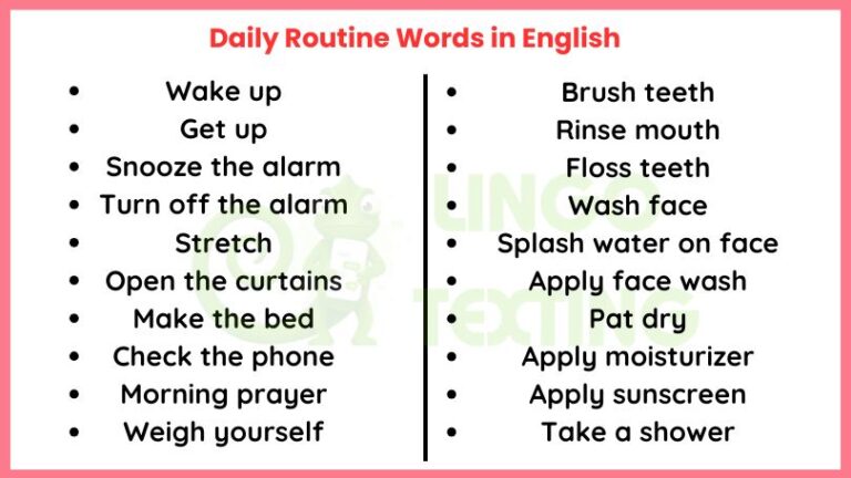 daily-routine-words-in-english-with-meanings-examples