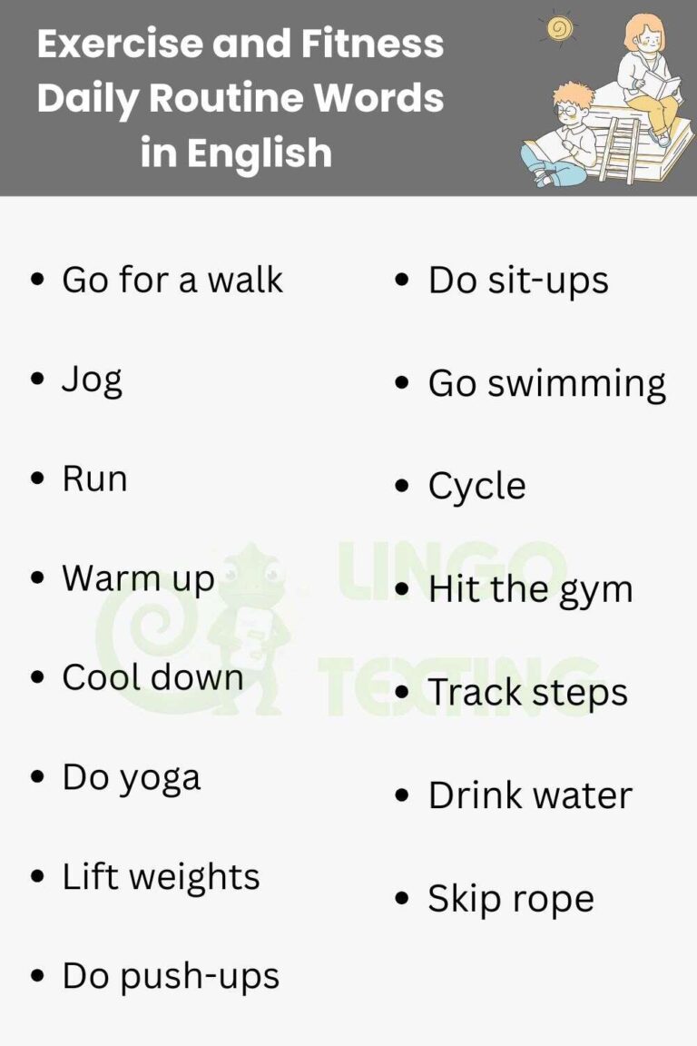 250+ Daily Routine Words in English With Meanings & Examples