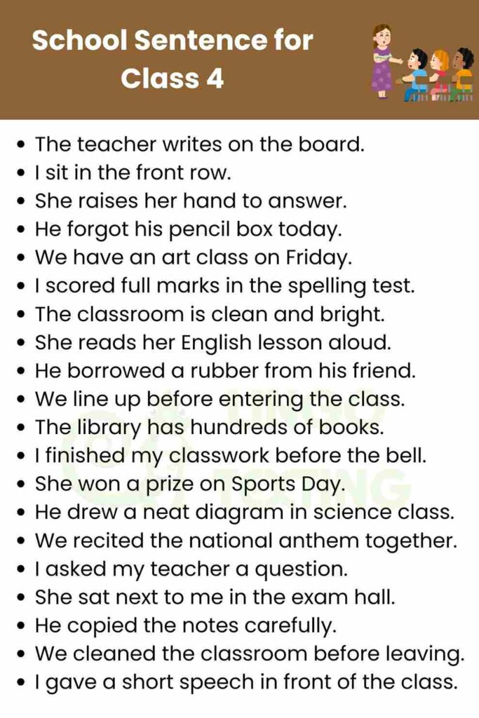 School Sentence for Class 4