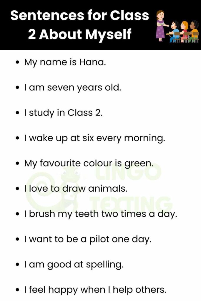 Sentences for Class 2 About Myself