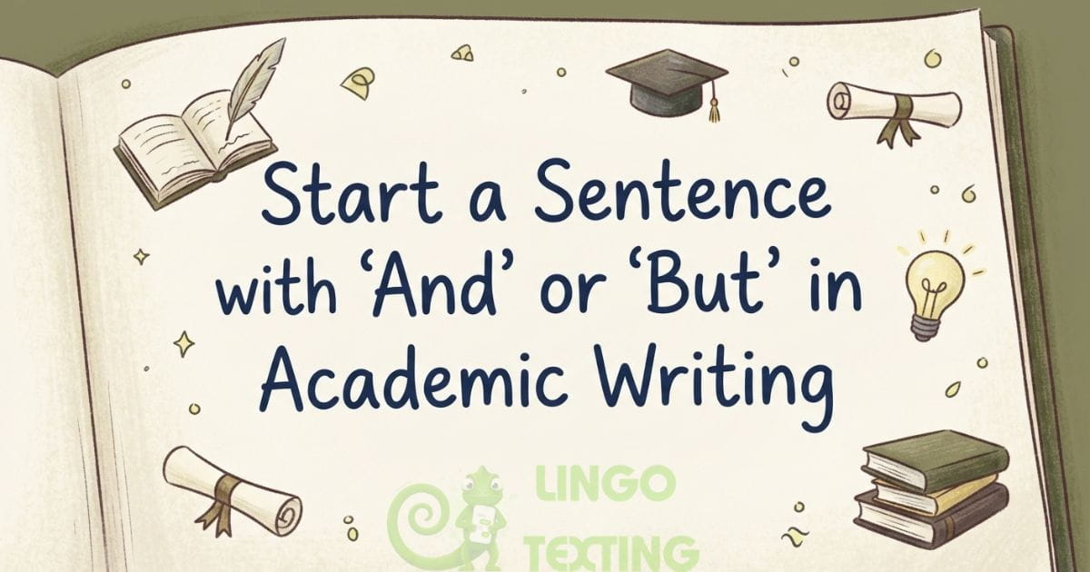 Can You Start a Sentence with "And" or "But" in Academic Writing?