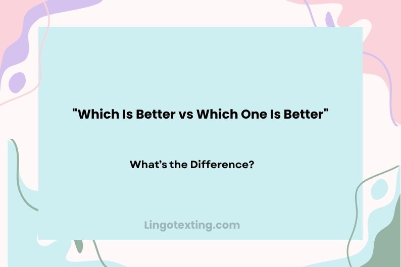 Which Is Better vs Which One Is Better: What’s the Difference?